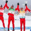 Российские лыжники выиграли золото в эстафете Олимпиады